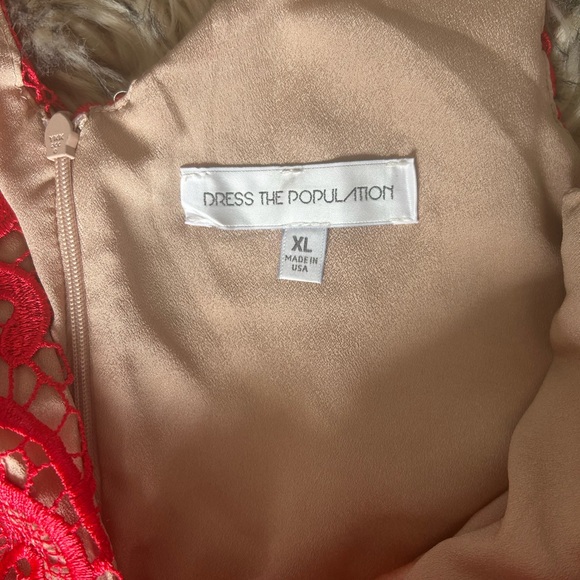 Dress the Population Scarlet Lace Midi Dress new, - Picture 6 of 10